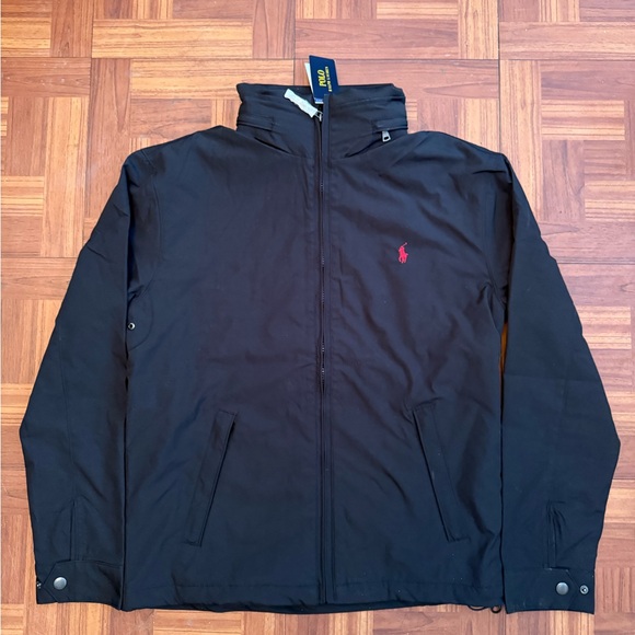 Ralph Lauren Other - Ralph Lauren Black Windbreaker with Red Logo